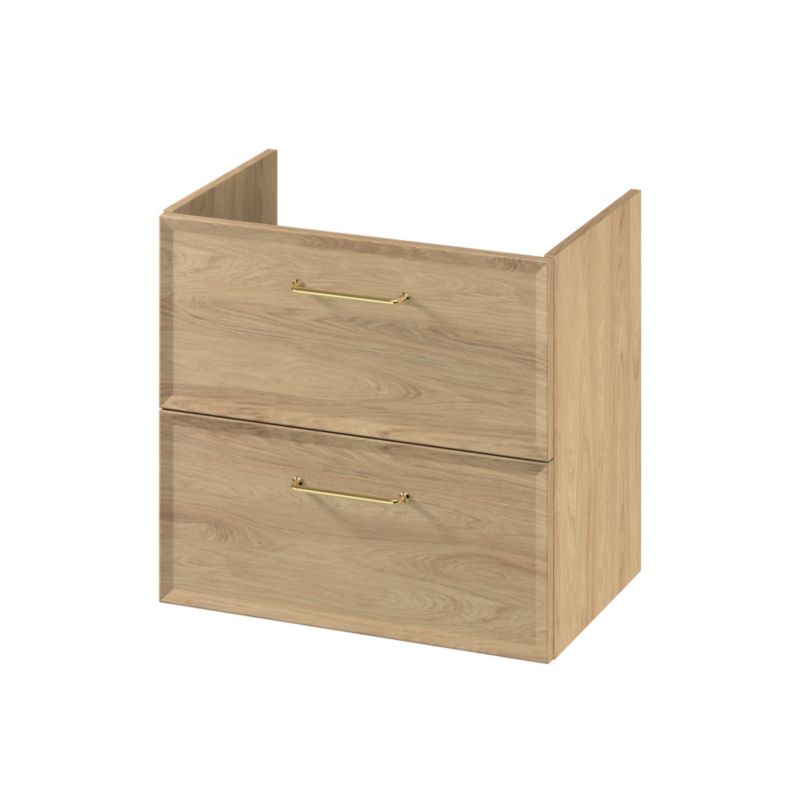 Væghængt Underskab 60 cm Eg Mat 2 Skuffer Soft Close 5901771214472