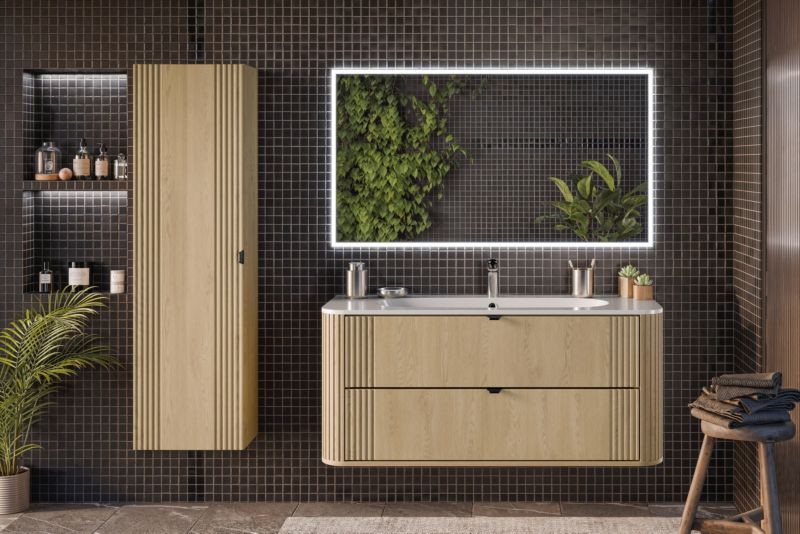 Underskab Ovalia Cremona Eg 120 cm 2 Skuffer Blød Lukning
