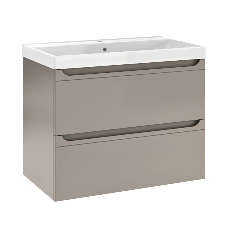 Væghængt underskab 80 cm taupe 2 skuffer | 5908271114257