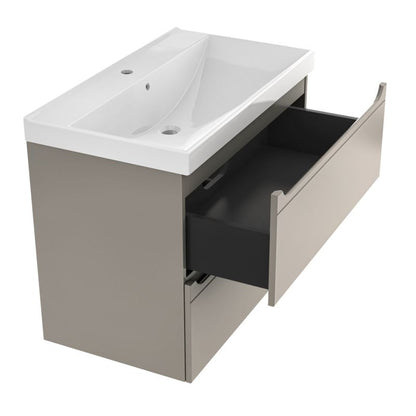 Væghængt underskab 80 cm taupe 2 skuffer | 5908271114257