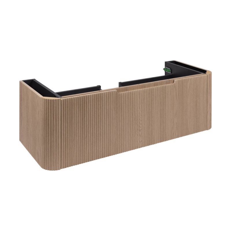 Hængende Underskab 120 cm Egetræ Riflet Front 1 stk.