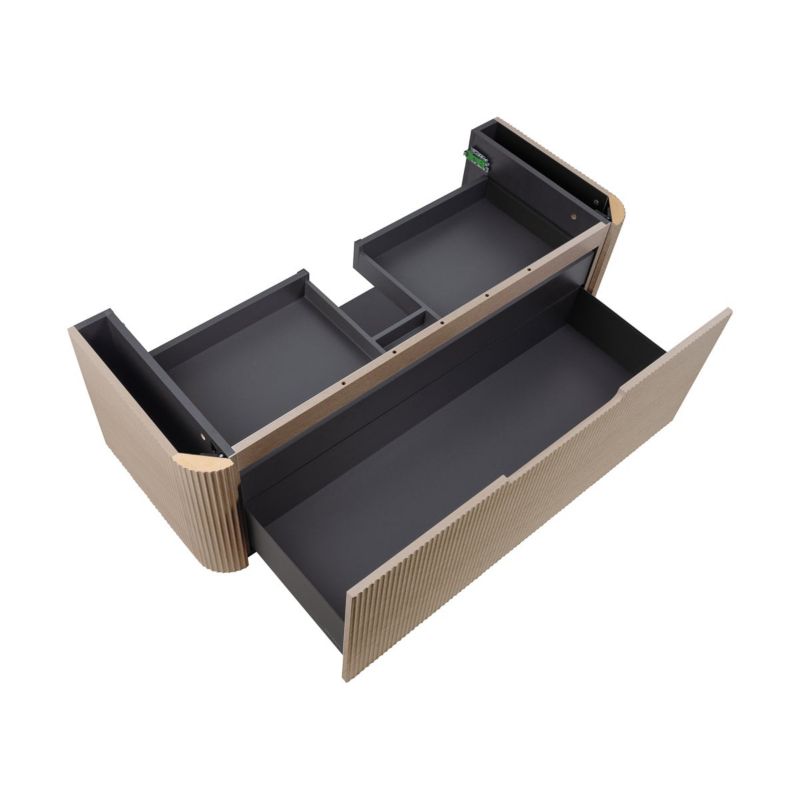 Hængende Underskab 120 cm Egetræ Riflet Front 1 stk.