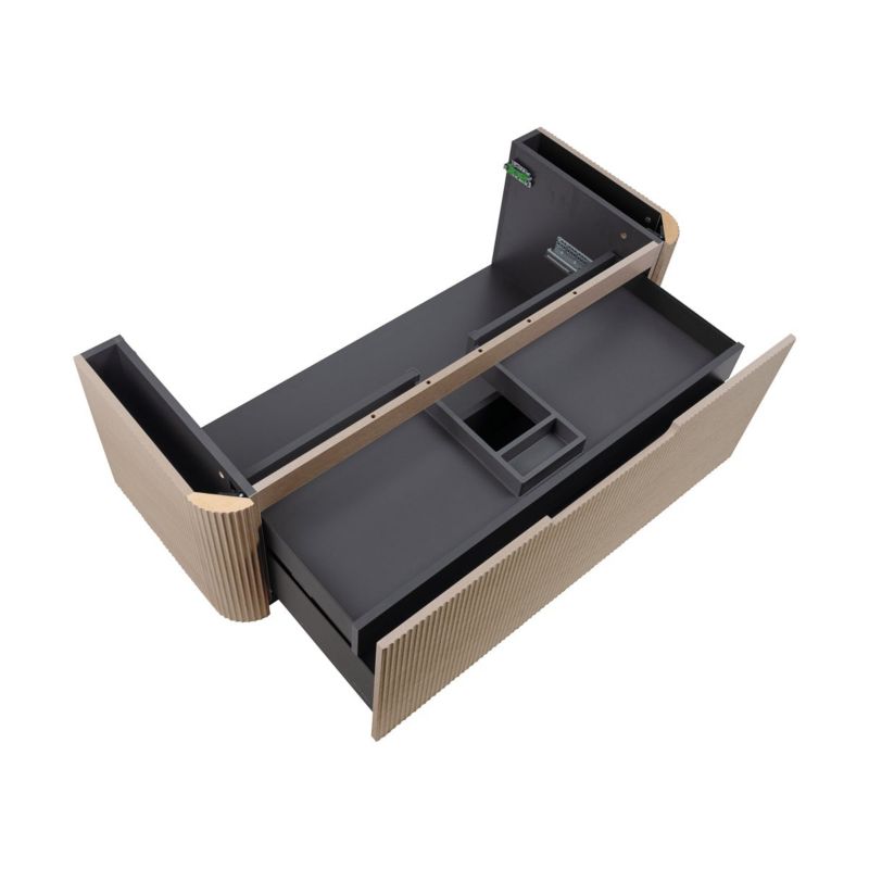 Hængende Underskab 120 cm Egetræ Riflet Front 1 stk.