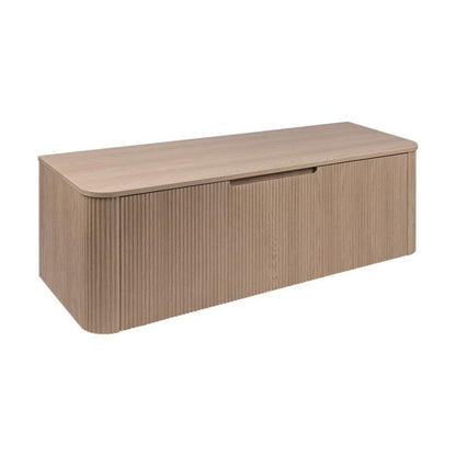 Hængende Underskab 120 cm Egetræ Riflet Front 1 stk.