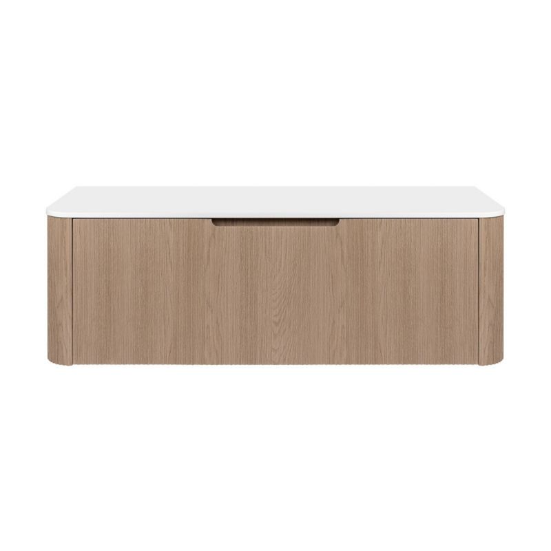 Hængende Underskab 120 cm Egetræ Riflet Front 1 stk.