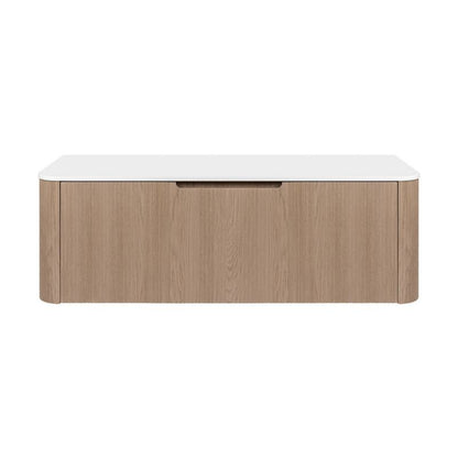Hængende Underskab 120 cm Egetræ Riflet Front 1 stk.