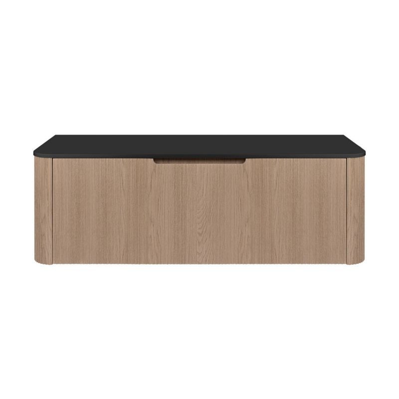 Hængende Underskab 120 cm Egetræ Riflet Front 1 stk.