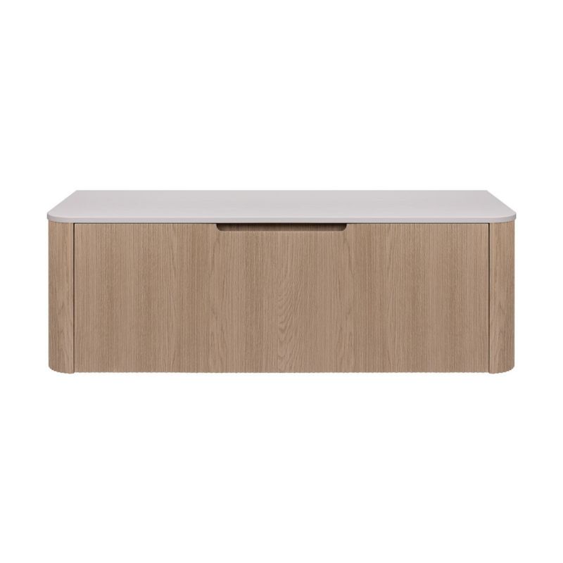 Hængende Underskab 120 cm Egetræ Riflet Front 1 stk.