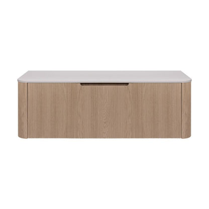 Hængende Underskab 120 cm Egetræ Riflet Front 1 stk.