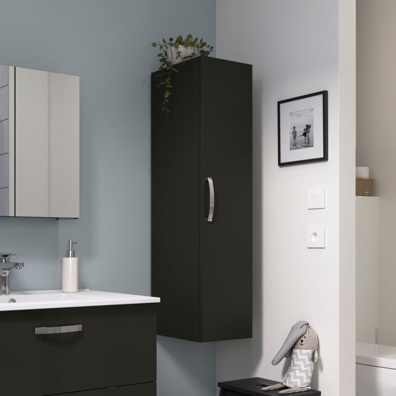 Væghængt skab Aruna 27,7 x 112 cm grå
