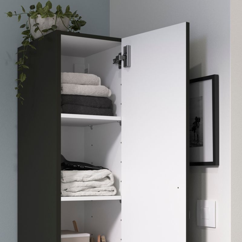 Vægskab Aruna 27,5 x 112 cm Grå Højglans
