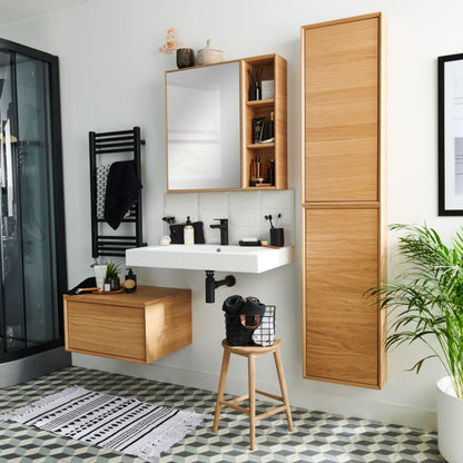 Væghængt skab GoodHome Avela 20 cm med 3 hylder i træ