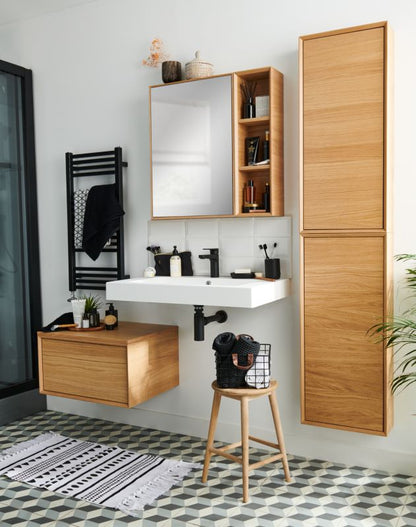 Væghængt skab GoodHome Avela 20 cm med 3 hylder i træ