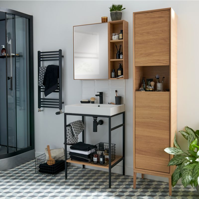 Væghængt skab GoodHome Avela 20 cm med 3 hylder i træ