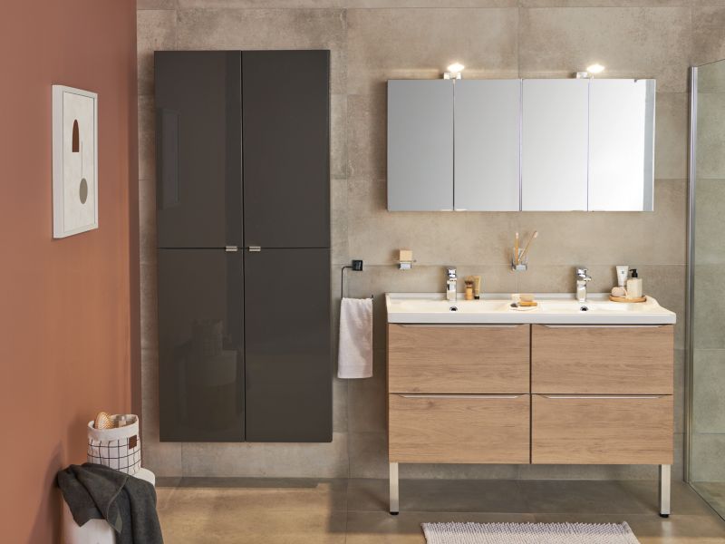 GoodHome Imandra vægskab 40 x 90 x 15 cm antracit