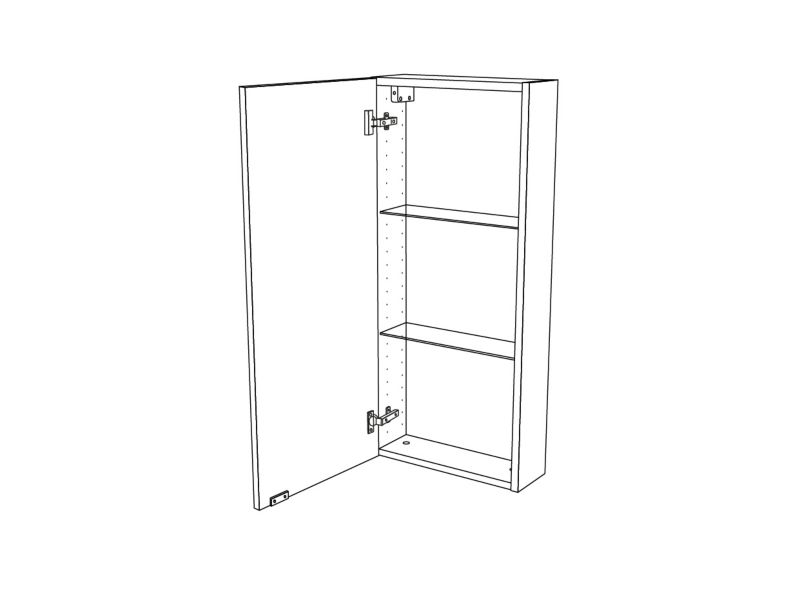Væghængt Skab Imandra 40x90x15 cm Hvid
