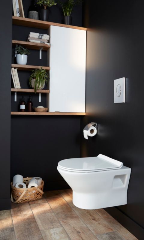 GoodHome Imandra væghængt skab 40 x 90 x 15 cm hvid