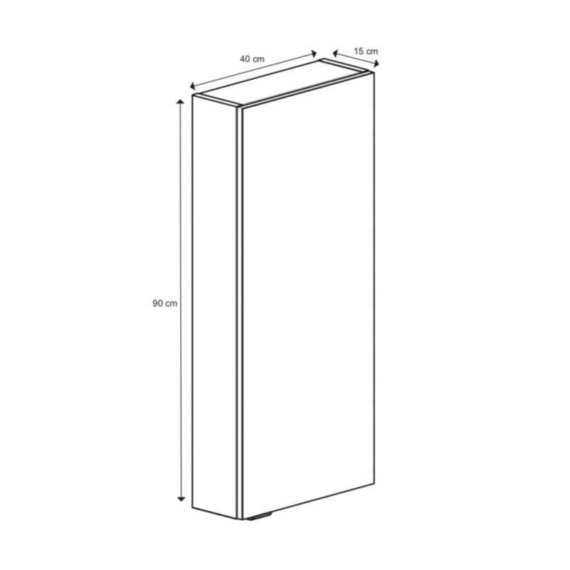 Væghængt Skab Imandra 40x90x15 cm Hvid