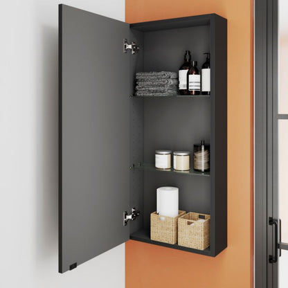 GoodHome Imandra væghængt skab 40 x 90 x 15 cm mat sort