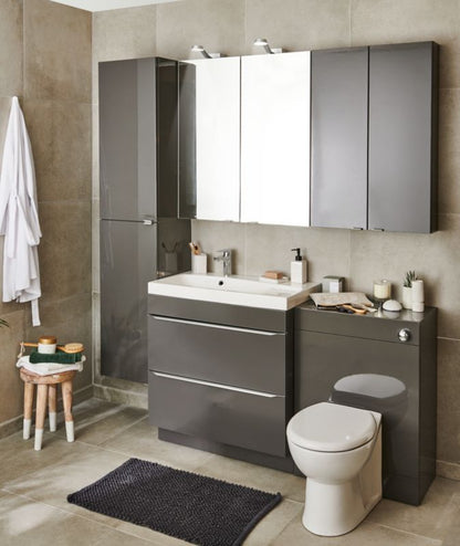GoodHome Imandra væghængt skab 40 x 90 x 36 cm antracit