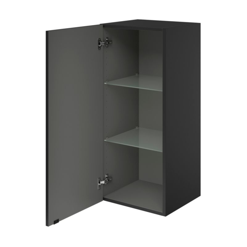 Vægskab 40 x 90 x 36 cm Mat Sort med Ciledæmpning