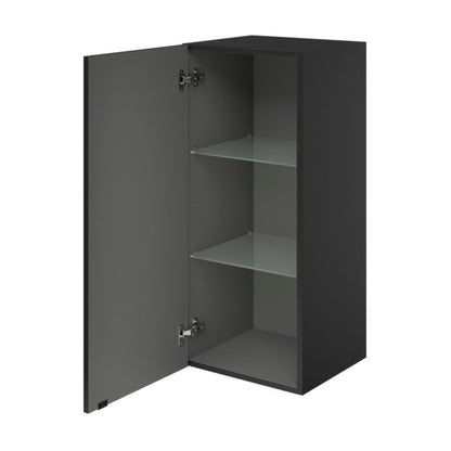 Vægskab 40 x 90 x 36 cm Mat Sort med Ciledæmpning