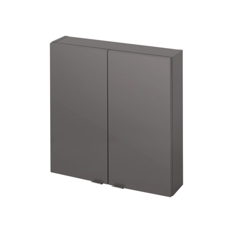 Væghængt Badeværelsesskab 60x60x15 cm Varm Grå