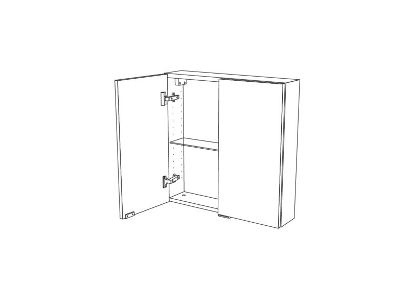 Væghængt skab GoodHome Imandra 60 x 60 x 15 cm hvid
