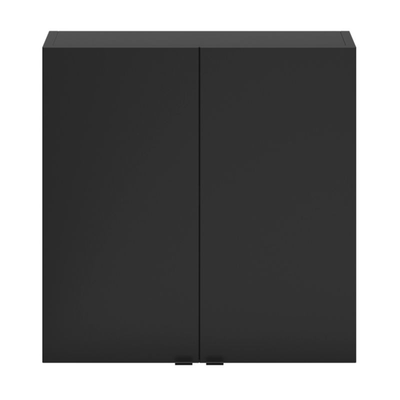 GoodHome Imandra væghængt skab 60 x 60 x 15 cm mat sort