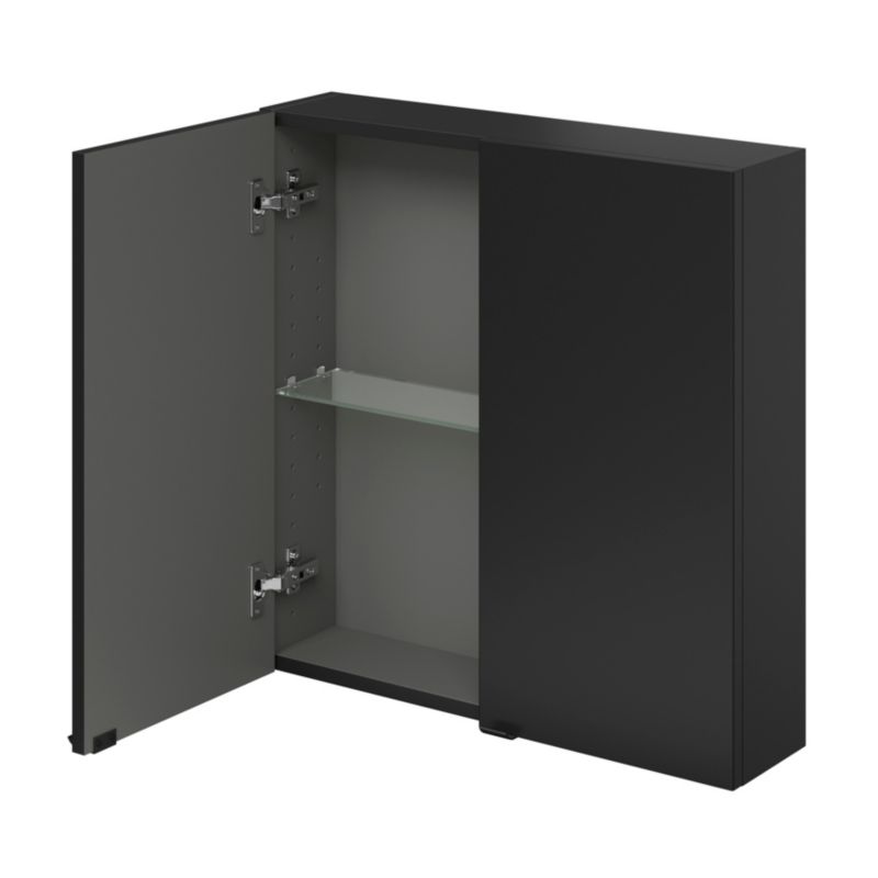 GoodHome Imandra væghængt skab 60 x 60 x 15 cm mat sort