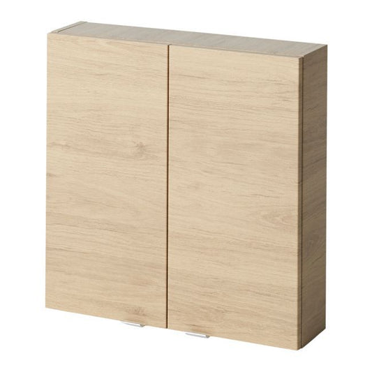 GoodHome Imandra væghængt skab 60 x 60 x 15 cm i egetræ