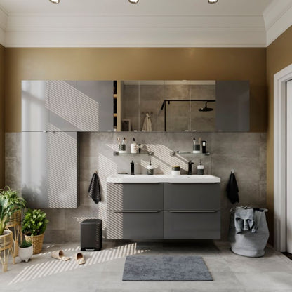 GoodHome Imandra væghængt skab 60 x 90 x 15 cm antracit