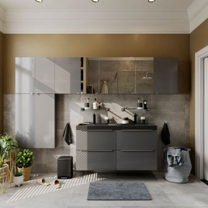 GoodHome Imandra væghængt skab 60 x 90 x 15 cm antracit