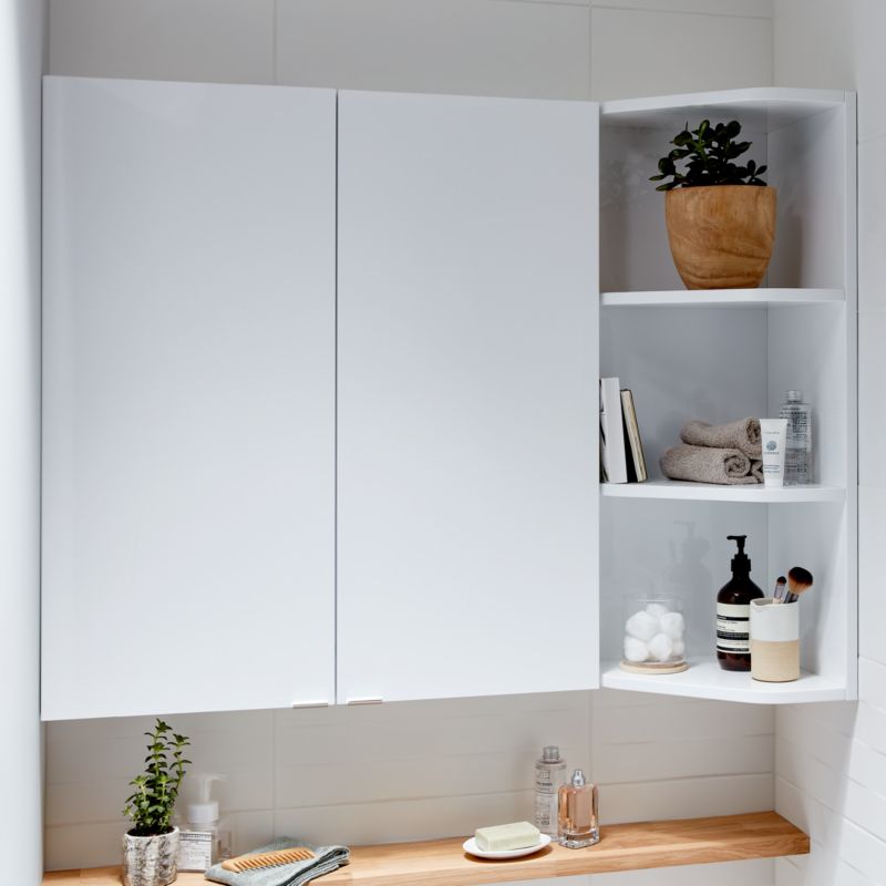 Hængeskab 60 x 90 x 15 cm Hvid Højglans