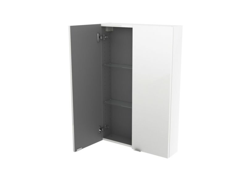 Hængeskab 60 x 90 x 15 cm Hvid Højglans