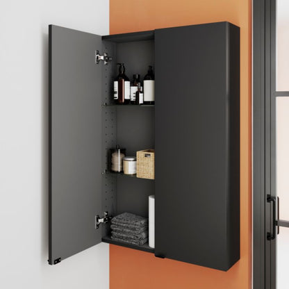 GoodHome Imandra væghængt skab 60 x 90 x 15 cm mat sort