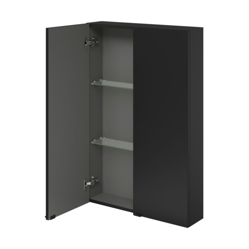 GoodHome Imandra væghængt skab 60 x 90 x 15 cm mat sort