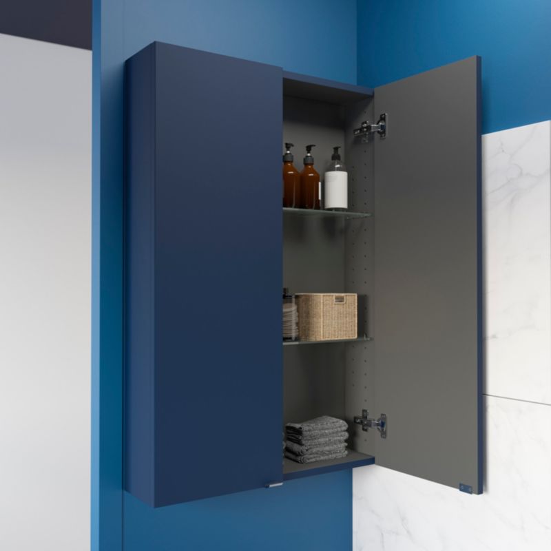 GoodHome Imandra væghængt skab 60 x 90 x 15 cm mat navyblå