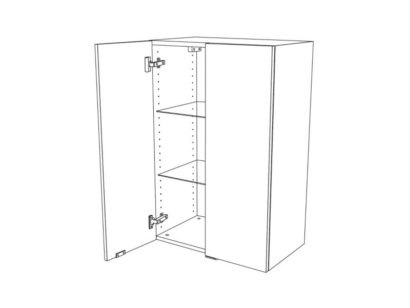 Vægskab 60 x 90 x 36 cm Hvid Højglans