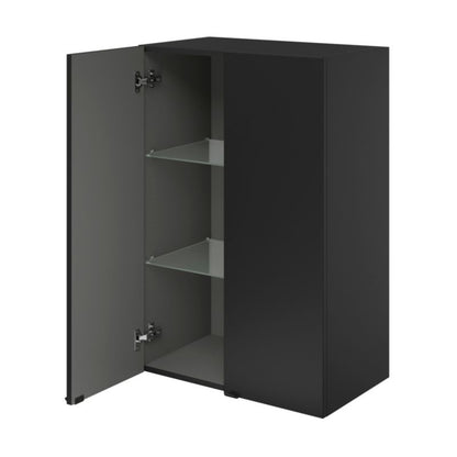 Vægskab 60 x 90 x 36 cm Sort Mat med Blød Lukning