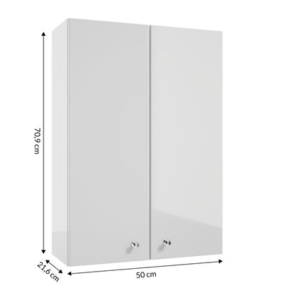 Vægskab Pat 50 cm Hvid Højglans