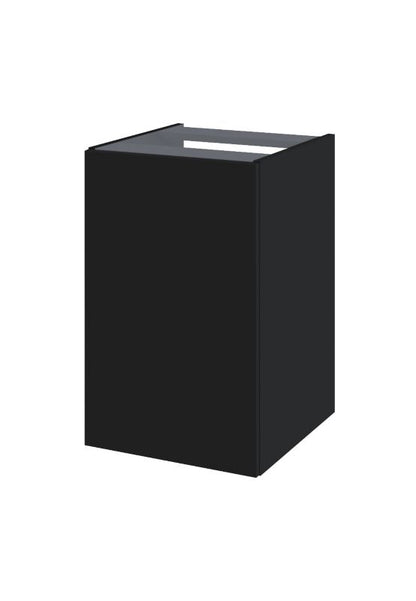 Væghængt skab med vasketøjskurv Roca Style 40 cm mat sort
