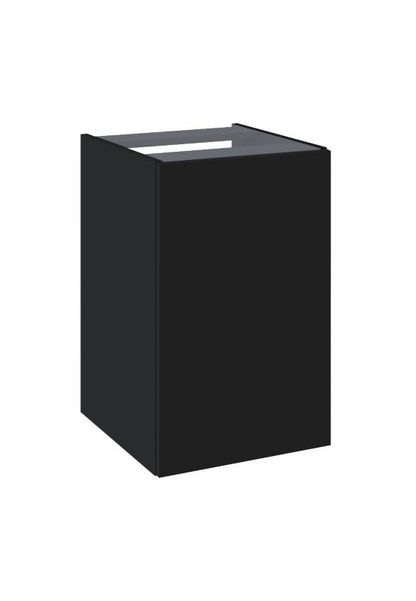 Væghængt skab med vasketøjskurv Roca Style 40 cm mat sort