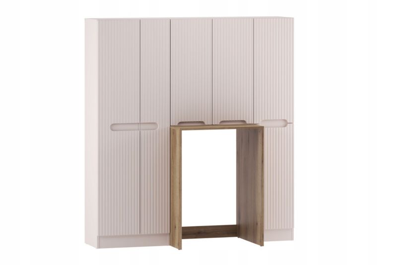 Højskab 180 cm med Vasketøjskurv Kasmir Mat 35x39 cm