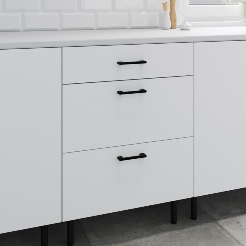 Køkkenskab 60 cm Hvid med 3 Skuffer