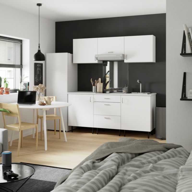Køkkenskab 60 cm Hvid med 3 Skuffer