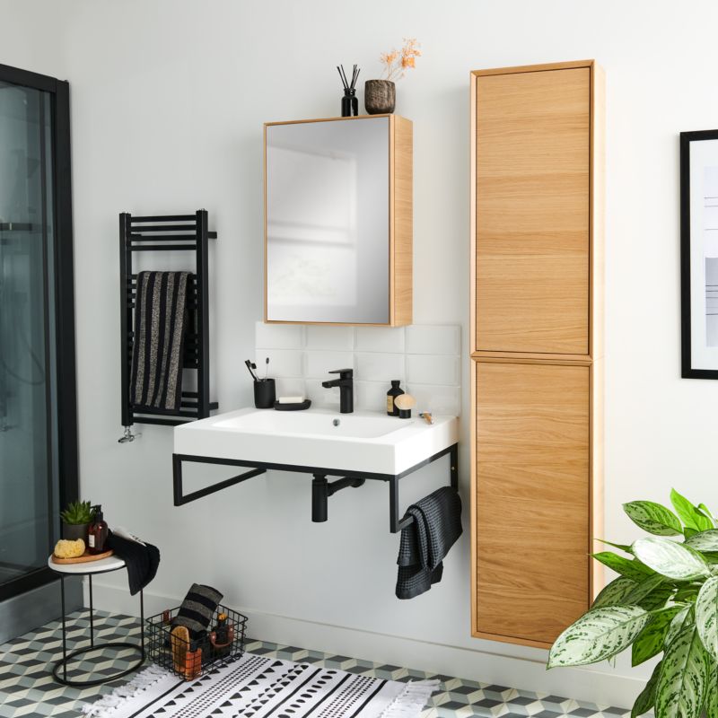 GoodHome Avela spejlskab 50 cm i træ