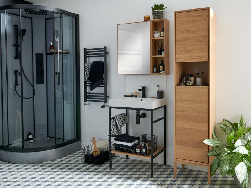 GoodHome Avela spejlskab 50 cm i træ