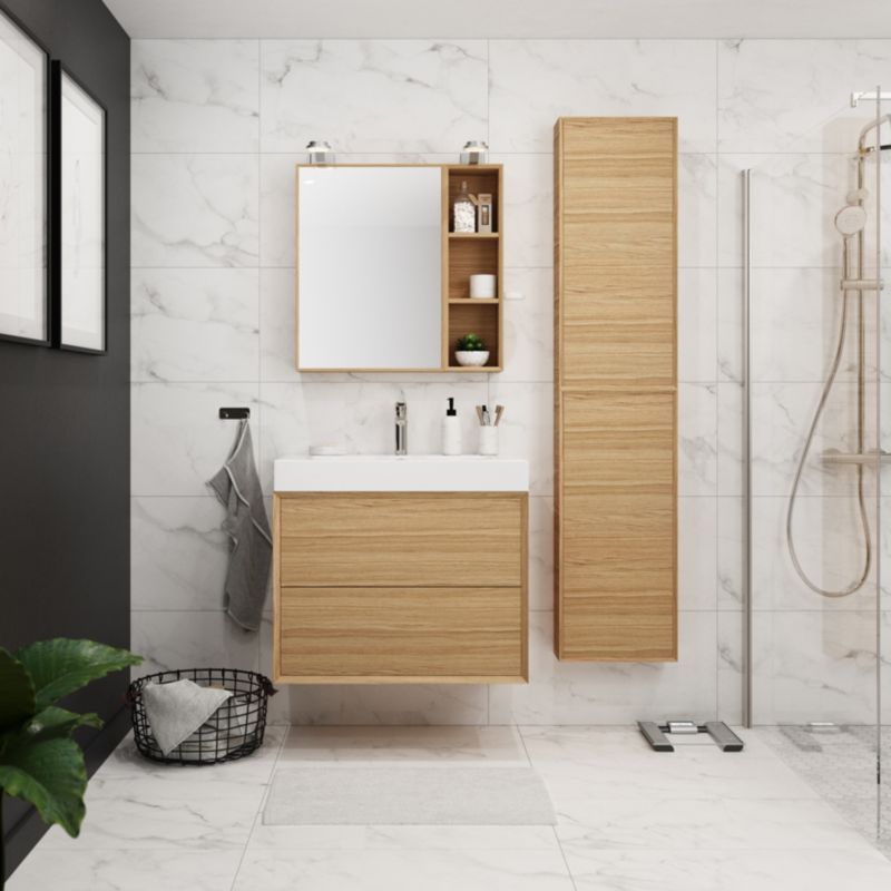 GoodHome Avela spejlskab 50 cm i træ