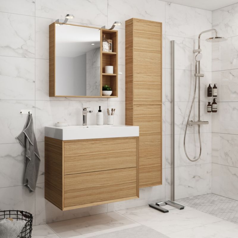 GoodHome Avela spejlskab 50 cm i træ